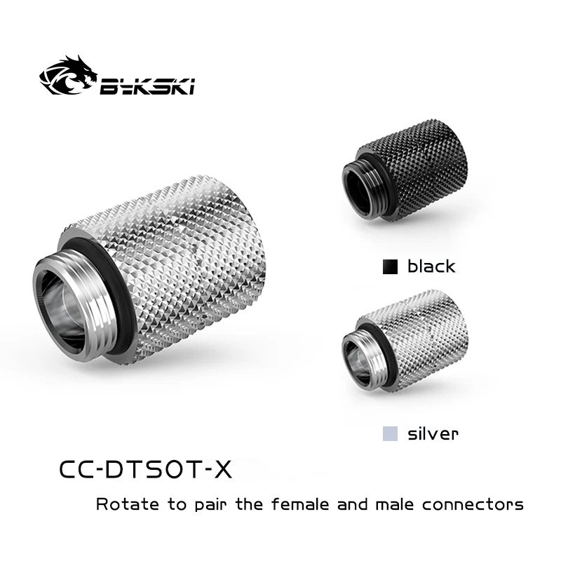 

Bykski Male To Female Extender Rotary Fittings PC Water Cooling Multiple Color G1/4 Male To Female Fittings, CC-DTSOT-X