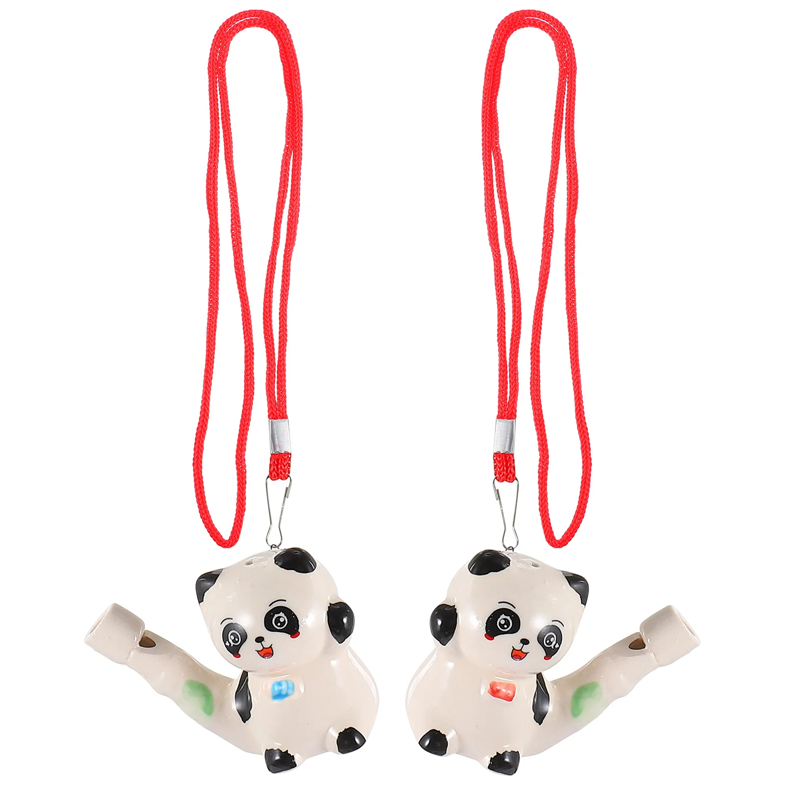6 pçs panda assobios de cerâmica crianças festa favores aprendizagem precoce educacional desenvolvimento auditivo reconhecimento cor fabricante ruído