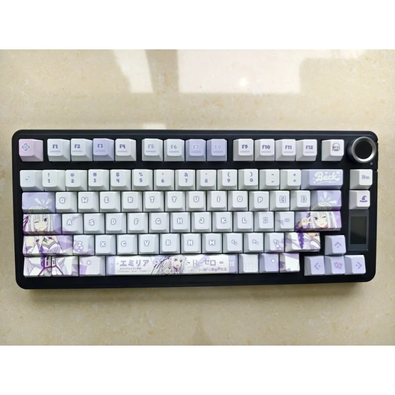 Emilia Character Keycaps Re: Life In A Different World From Zero 120 Key Anime Keycap Pbt Customized Mechanical Keyboard Keycaps