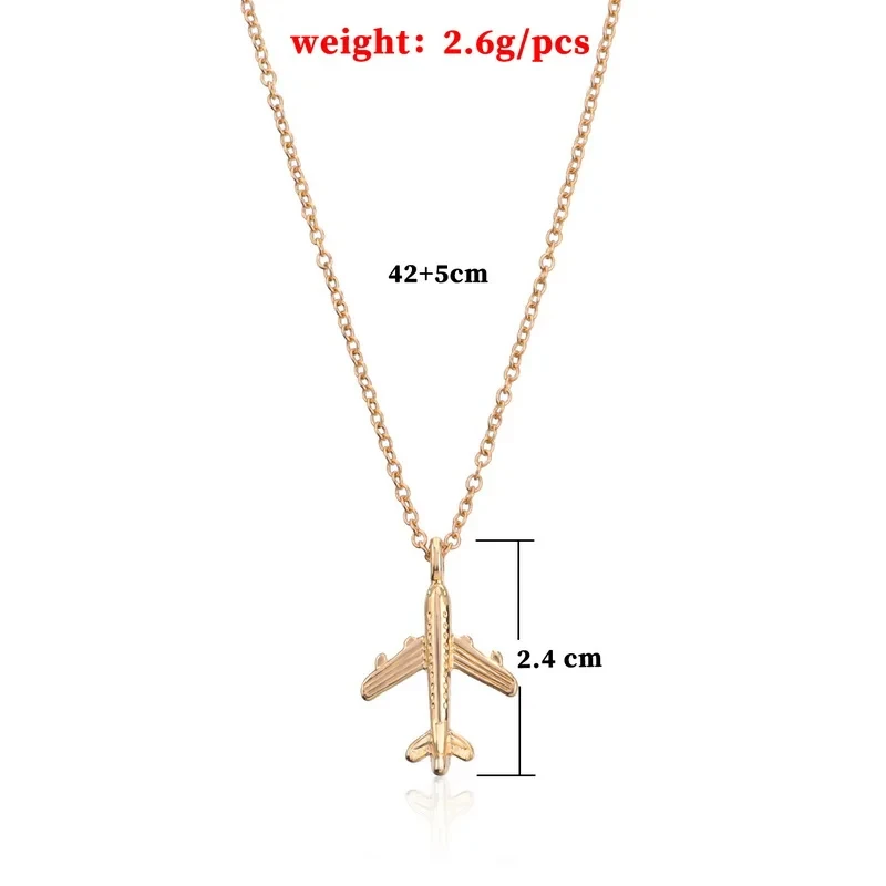 Cute Necklaces Friendship Gifts for Women Personalized Air Plane Pendant Jewelry Accessories Men\'S Clavicle Chains Fashion