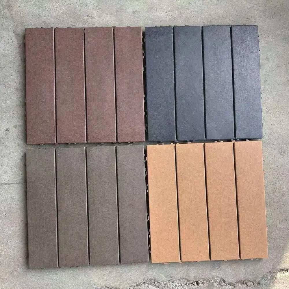 Portable Plastic Interlocking Decking Tiles Easy Setup Flooring For Outdoor Balcony Garden Patio Waterproof Ground Mat