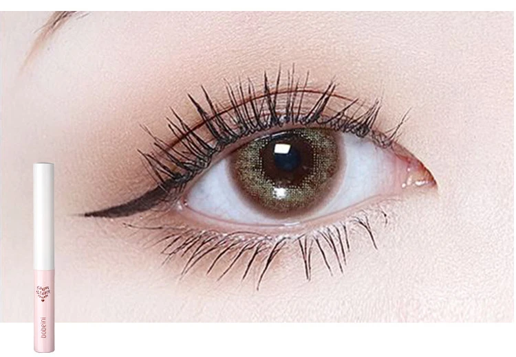Ultra-Fine Brush Mascara Makeup Silk Fiber Lengthens Eyelashes Waterproof Fast Dry Matte Brown Black Curling Mascara Comestics