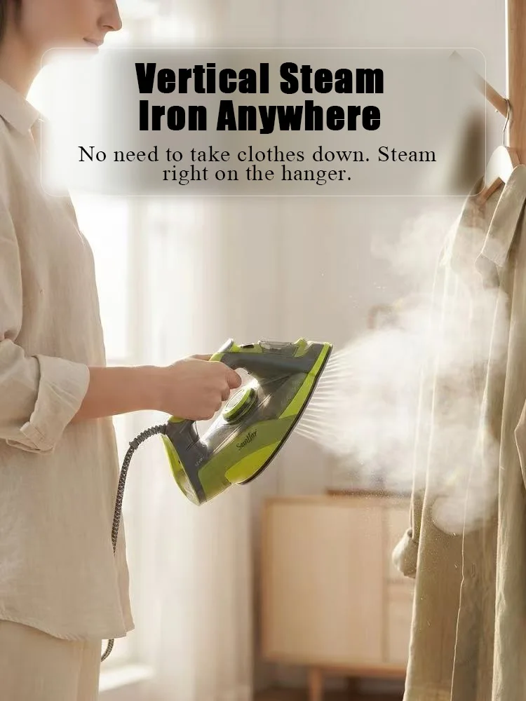 Steam Iron Sonifer SF-9092 2400W Ceramic Soleplate Vertical Steam Self Cleaning 280ml Tank Steam Burst Clothes Iron
