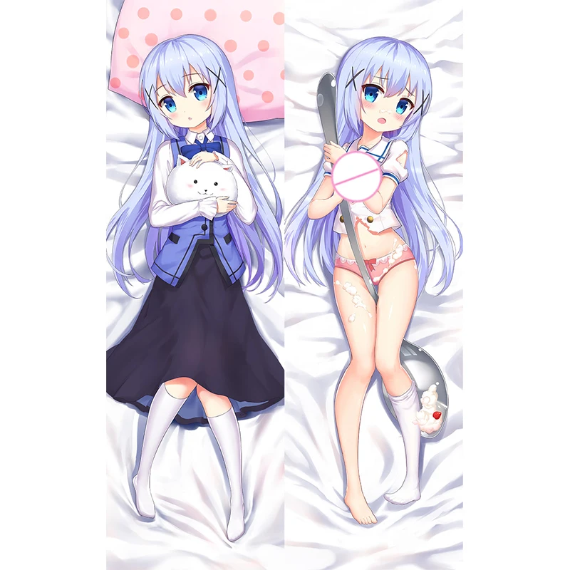 Dakimakura Anime Kafū Chino Double-sided Print Life-size Body Game Pillow Cover Bedding Gifts