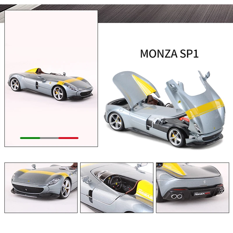 

Bburago 1:24 Ferrari Monza SP1 Alloy Sports Car Model Diecast Metal Toy Concept Car Model Simulation Collection Childrens Gifts