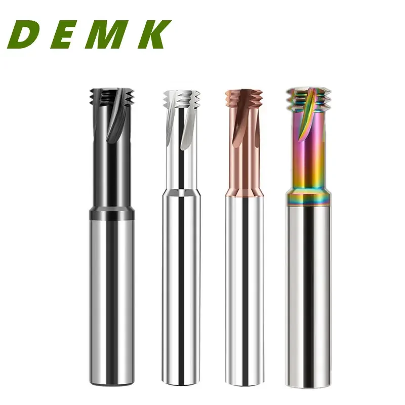 3 Teeth Thread milling cutter Coated Solid Carbide Miniature ISO UNC UNF Pitch CNC Internal Machining Cutter Tool M3 M4 M5 M6 M8