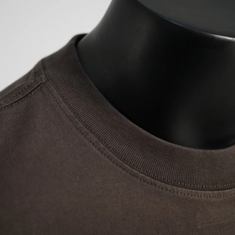 High end washed printed T-shirt for men's summer street fashion, loose and versatile, heavyweight short sleeved retro top