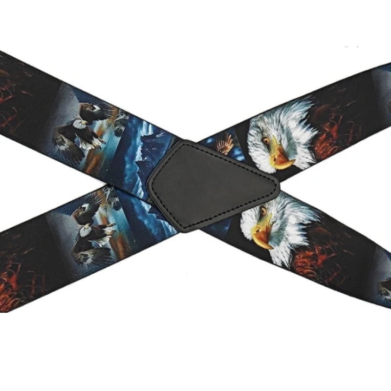 حزام نحت الرأس الأبيض على شكل X للرجال مقاس 1.97 بوصة، حزام مرن للغاية قابل للتعديل