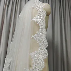 Customized Sparkle Sequins Lace Short Veil 1m/1.5m/2m/2.5m Bridal Veil with Comb Real Photos Veil Wedding Accessories