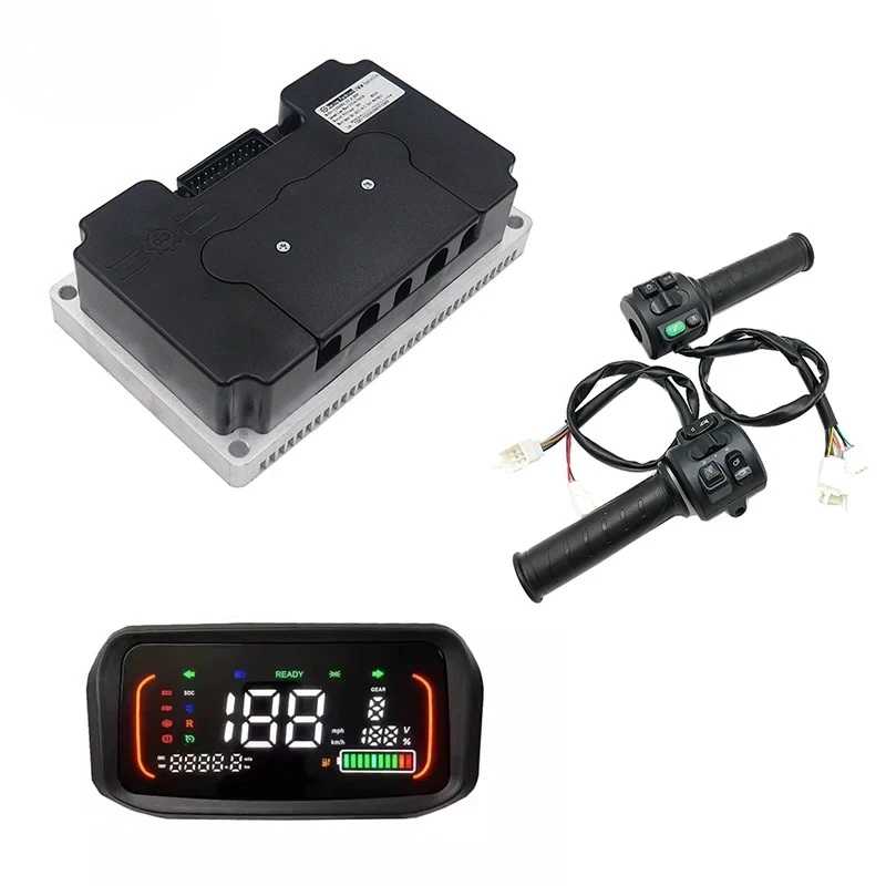 Nanjing Fardriver ND72680 48V-72V Hall DC 350A Phase 680A BLDC Motor Controller with N1S One-line DN7 Display and T08 Throttle