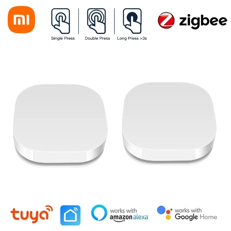 

Умный беспроводной кнопочный выключатель Xiaomi Tuya Zigbee, мини-переключатели с регулировкой яркости, дистанционное управление с помощью приложения Smart Home