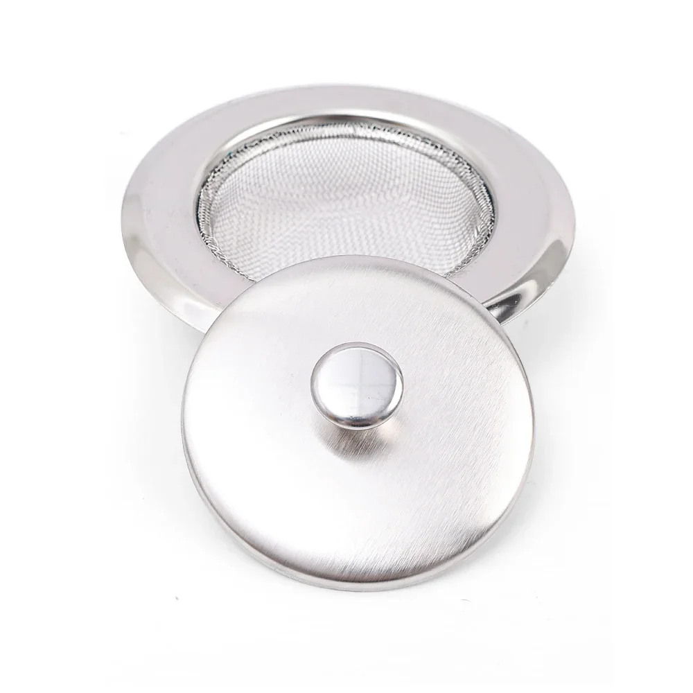 Stainless Steel Kitchen Sink Filter Mesh Sink Sewer Strainers with Lids Bathroom Floor Drains Catcher Waste Filter Trap Screen