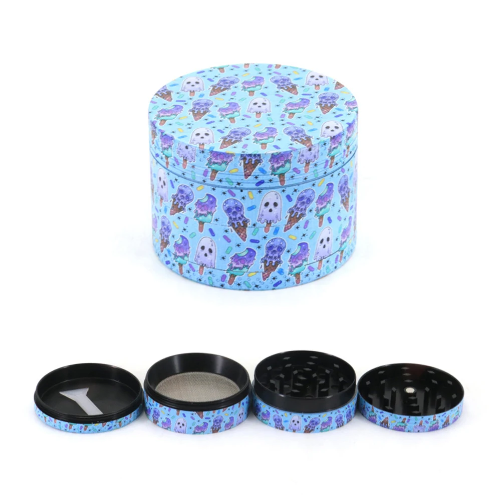 Mini Herb Grinder, 50mm Metal Spice Grinder 4 Piece with Pollen Catcher, Magnetic Lid, Sharp Teeth, Grinder Para Especias