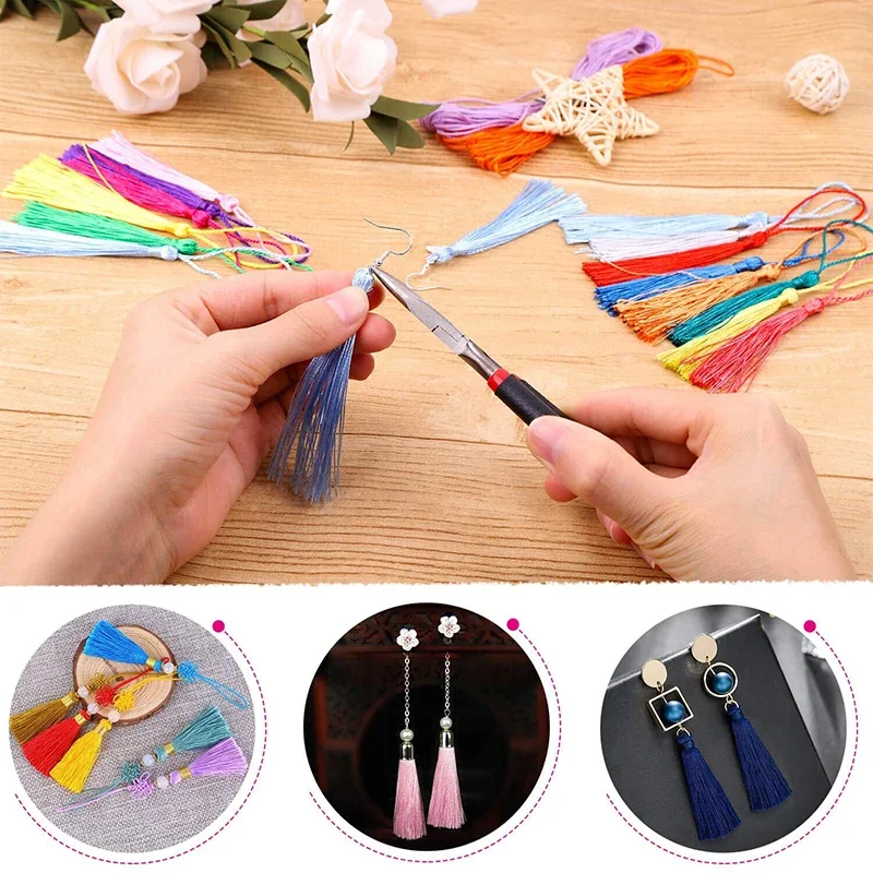 20Pcs 13cm/5 Inch Silky Tassels Soft Craft Mini Tassels Fringe Trim for Sewing Jewelry Making DIY Gift Tag Projects Bookmarks