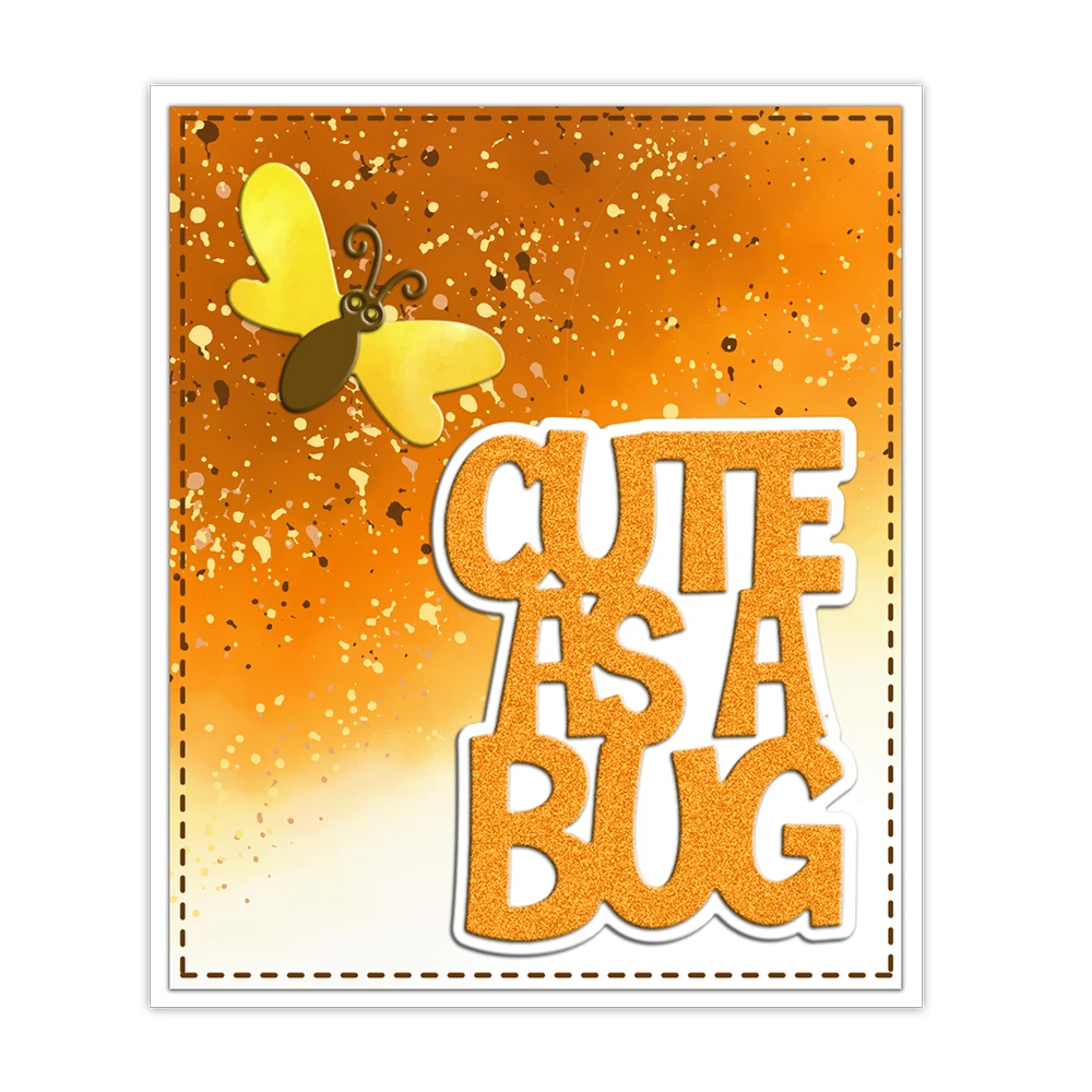 MangoCraft Cute As A bug Bee Cutting Dies DIY Scrapbooking Supplies Metal Dies Knife Mold For Card Making Albums Crafts Decor