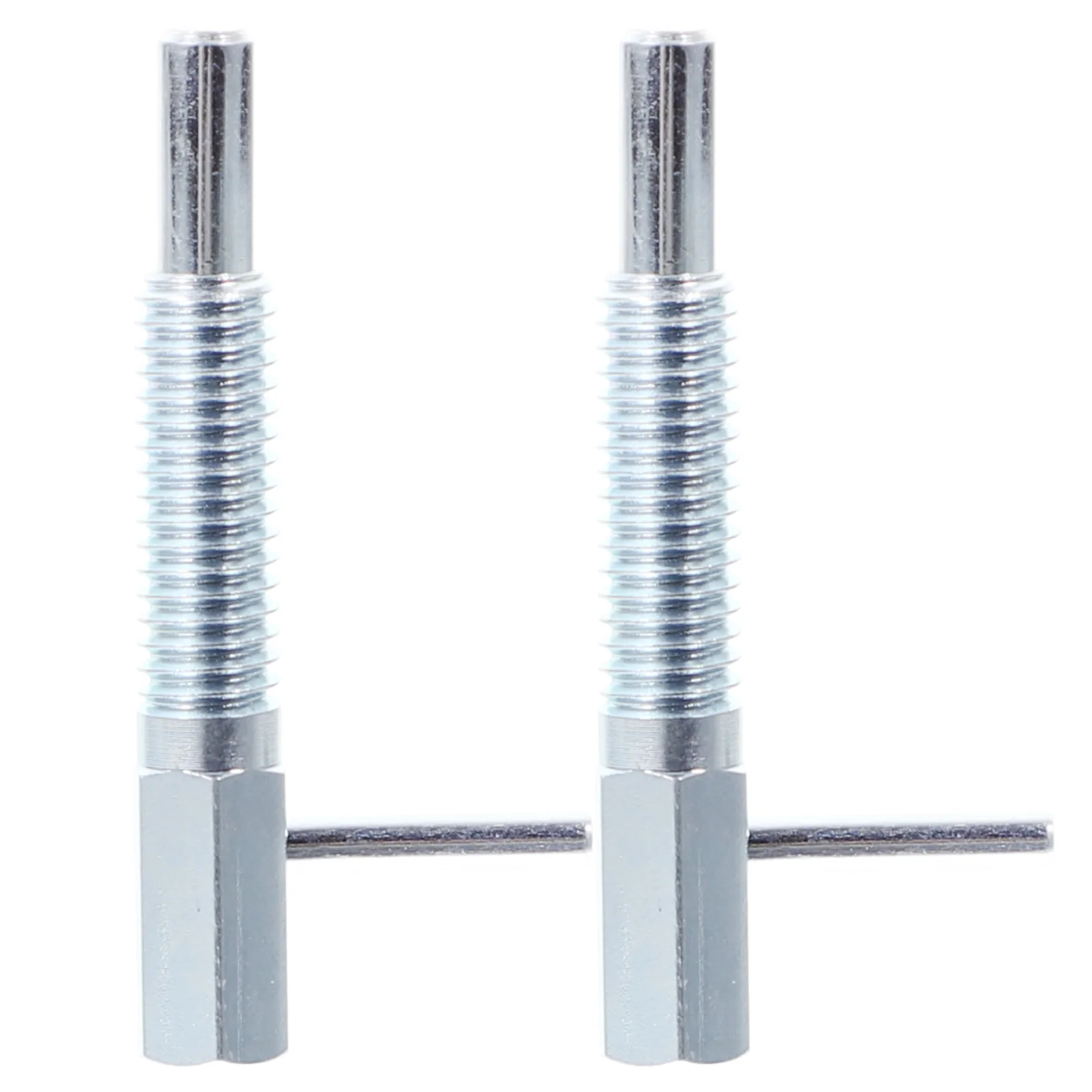 2 Pcs Retractable Pin Spring Latch Stainless Steel Coupler Indexing Plunger Metal Silver Catch