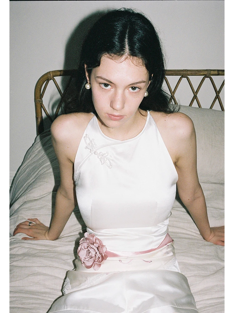 

CECI 'Quan Chun an' 30 Momme Silk Satin New Chinese Sle National Trend Set High-End Feeling Two-Piece Set Women's Faion