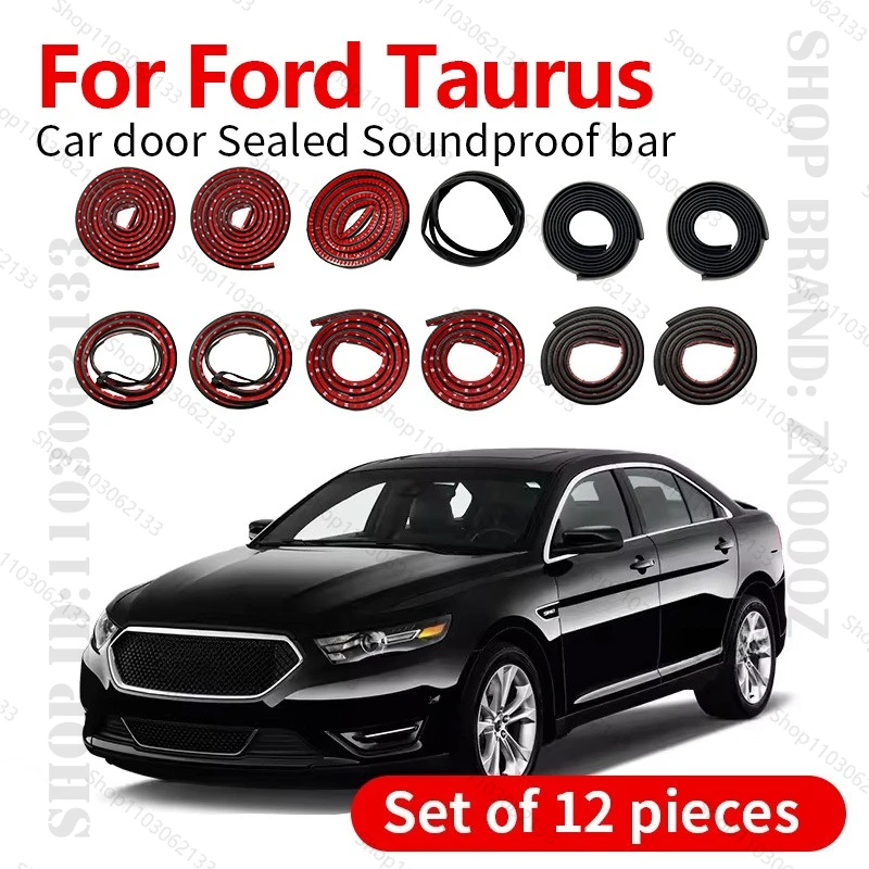 

Для Ford Taurus 1985-2019 гг., уплотнительная лента для двери автомобиля, резиновая двухслойная уплотнительная защита, звукоизоляционная пылезащитная уплотнительная лента, набор из 12 шт.