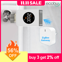Tuya Smart Zigbee 3.0 Thermostatic Valve Radiator Zigbee Thermostatic Valve App Remote Temperature Controller Alexa Google Home