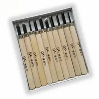 PMA130 10Pcs Small Size Woodpecker Dry Hand Wood Carving Tools Chip Detail Chisel Set Knives Tool