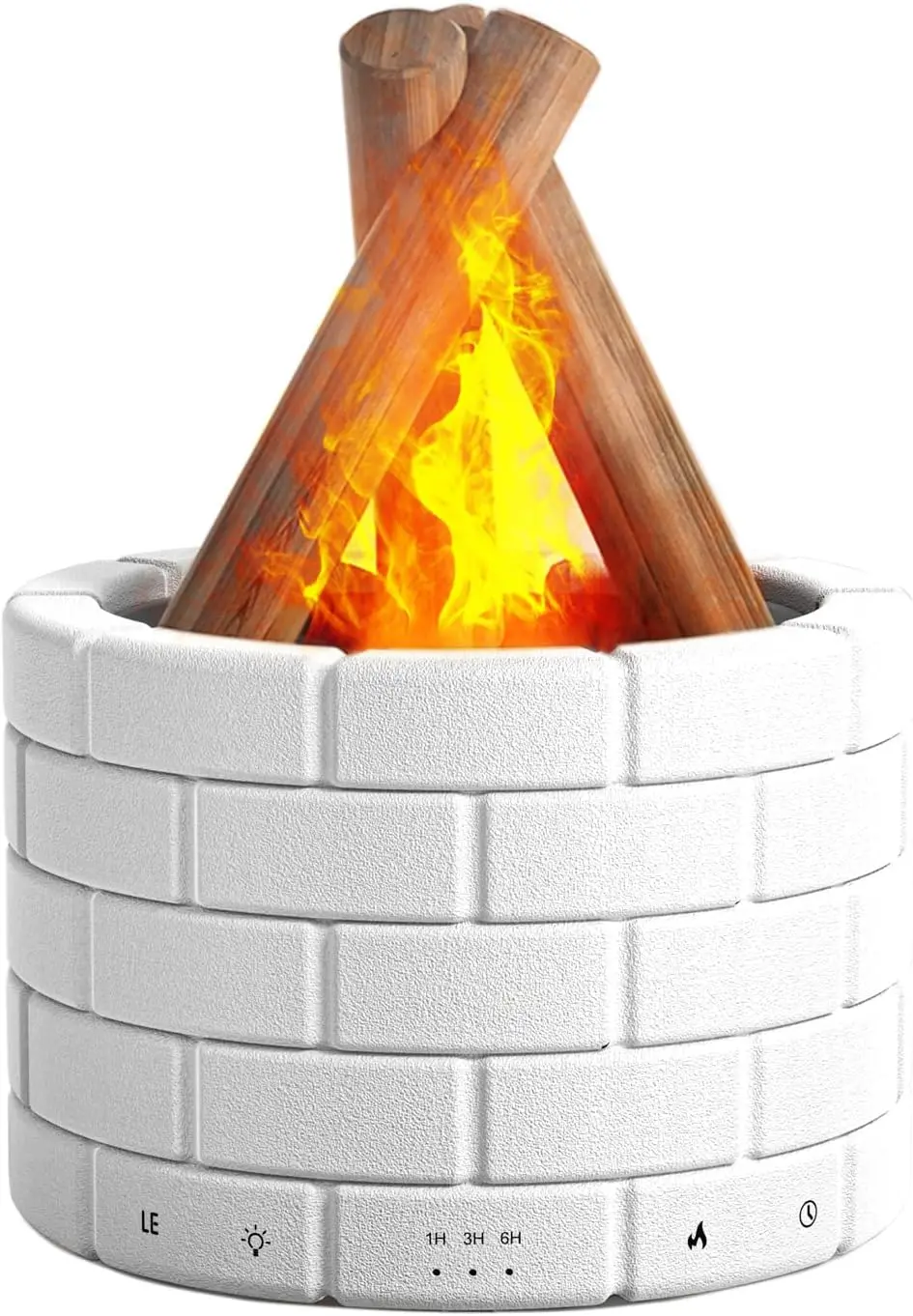 2026 New Upgrade 250ml Ultrasonic Fireplace Firewood Flame Fire Bonfire Aroma Diffuser Humidifier, Fake Fireplace Wood Campfire