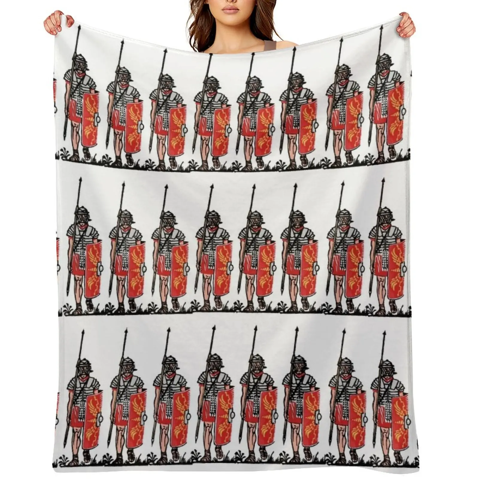 

Marching Roman legionaries Throw Blanket Sofa Quilt Soft Plush Plaid Retros Furry Blankets