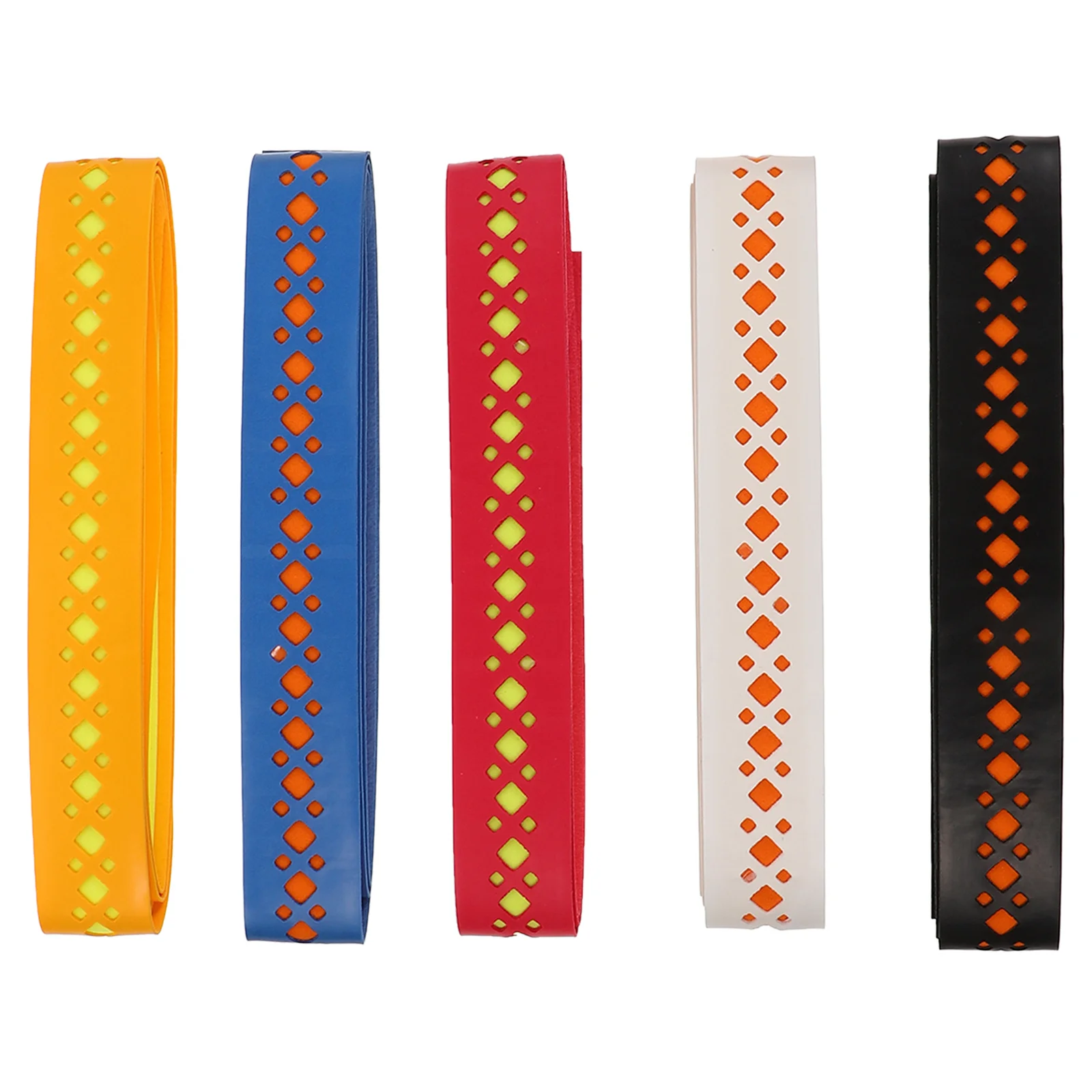

5pcs Badminton Racket Grip Tape Super Absorbent Anti-Slip Ribbed Design For Tennis Pickleball Paddles Fishing Rods Handle Wrap