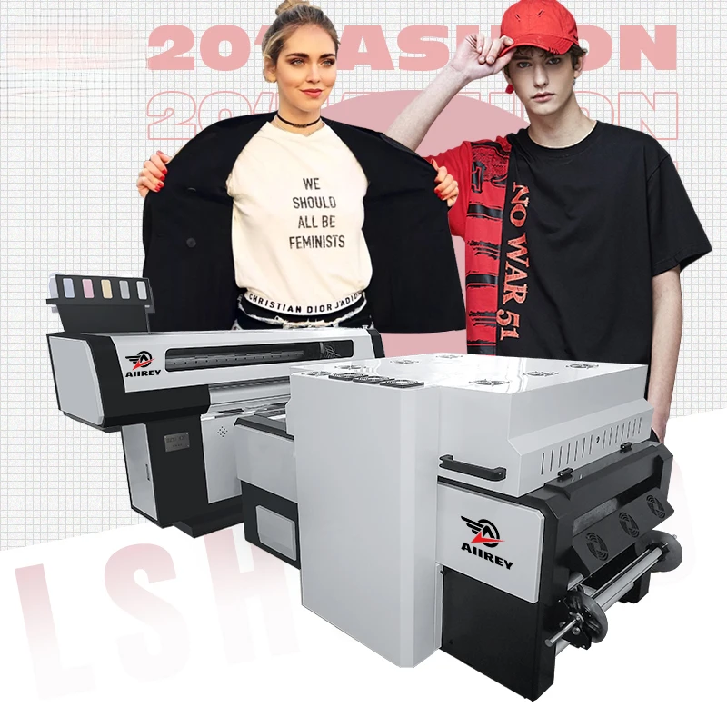 Low Price Brand T-Shirt Printing  i3200 60cm heat transfer dtf printer With Powder dusting Machine