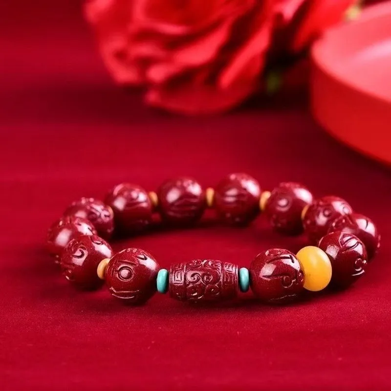 High-Content, With Six-Character Mantra, Purple Gold Sand, Men'S Bracelet