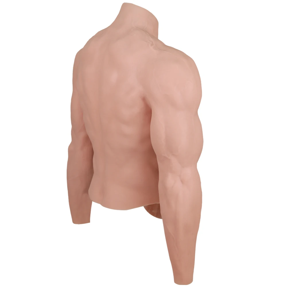 Realistic Silicone Male Muscle XL Size 60-100kg Suitable Suit Simulation Strong Figure Artificial Sturdy Chest Men Crossdresser