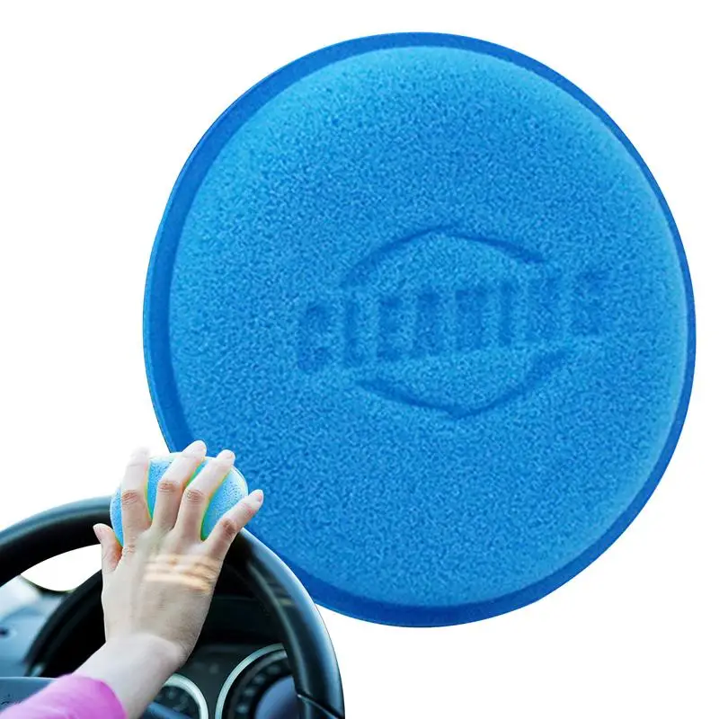 

Applicator Pads Detailing Ultra-Soft Round Block Applicator Portable Trim Dressing Tire Shine Pad Reusable Cars Wax Foam Sponge