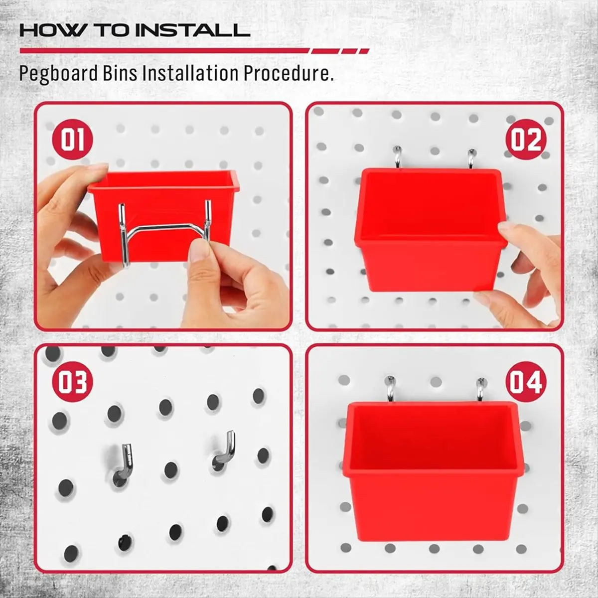 SALE AA63 121 Piece Pegboard Hooks Set,Pegboard Accessories with Metal Hooks, Peg Board Organizer Accessories,Pegboard Bins