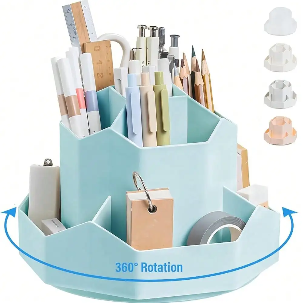 

Larger Mesh Desk Organizer With Drawer, Multi-Functional Pen Pencil Holder, Easy Assembly, Desk Organizers And Accessories For Office Art Supplies (Pink){"Color_name":"Pink"}