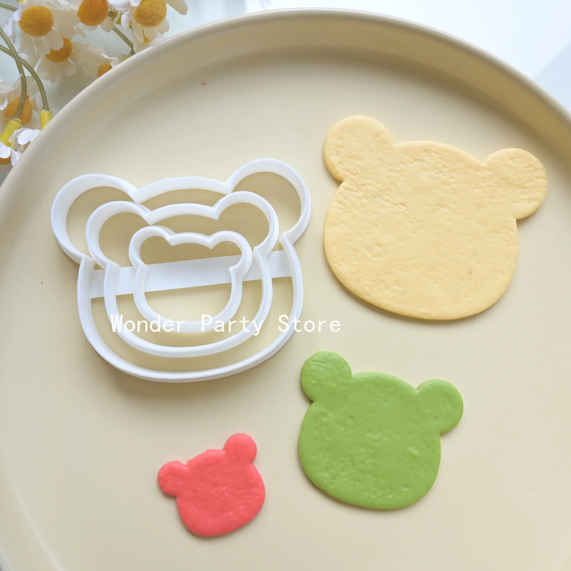1/3pcs Bear Shape Cookie Cutter Cute Animal Bear Shape Mini Cookie Butter Cutting Biscuit Mold Fondant Cake Decor Baking Tools