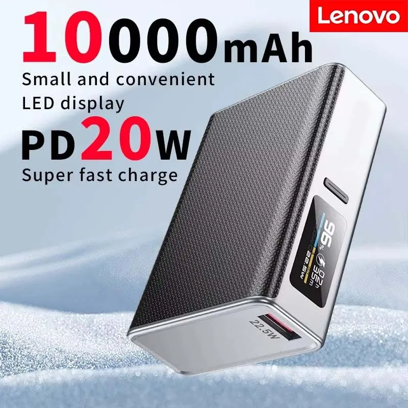 

Lenovo 22.5W Power Bank 50000mAh QC PD3.0 Fast Charging Powerbank Portable Charger External Battery For iPhone17 Xiaomi