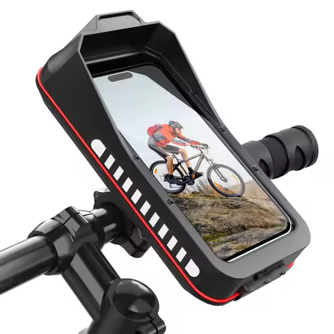 Waterproof Motorcycle Bicycle Phone Holder Quick Lock Handlebar Stand for 4.7-7.0" IPhone 17Pro Max 15 16 Samsung Xiaomi Scooter