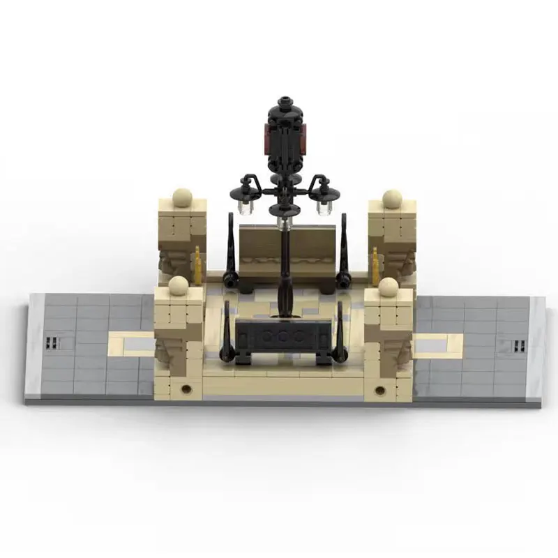 

Spot MOC-41731 Модульные городские часы квадратные DIY мелкие частицы сборки строительные блоки развивающая модель игрушки подарочный набор украшений