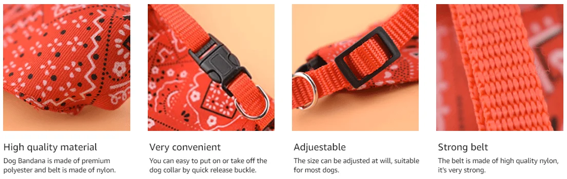 Styli sche & bequeme Hunde bandanas-reversibel & verstellbar für die perfekte Passform! – Detail 3
