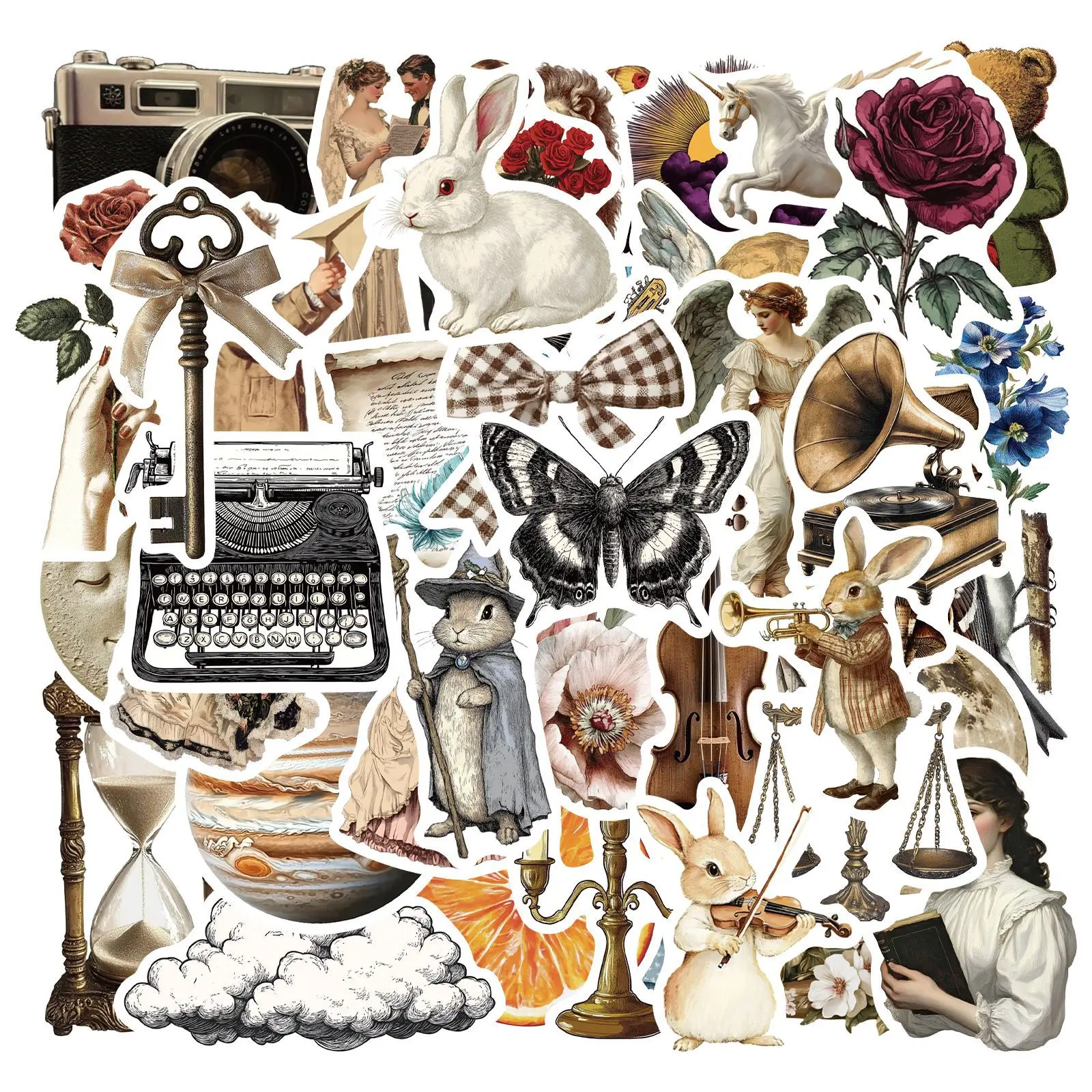 

10/25/50pcs Retro Aesthetic Art Stuff Stickers Graffiti for DIY Decor Waterproof Phone Laptop Car Skateboard Scrapbooking