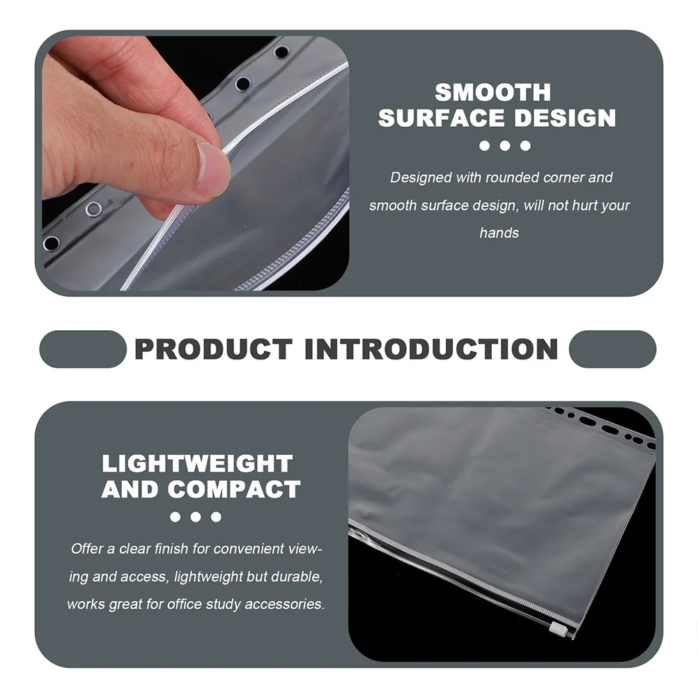 

50 Pcs Zipper Bag Pouch Bags Extra Thick Zippers Mesh Zippered Storage with Zips Pvc File Clear Pouches
