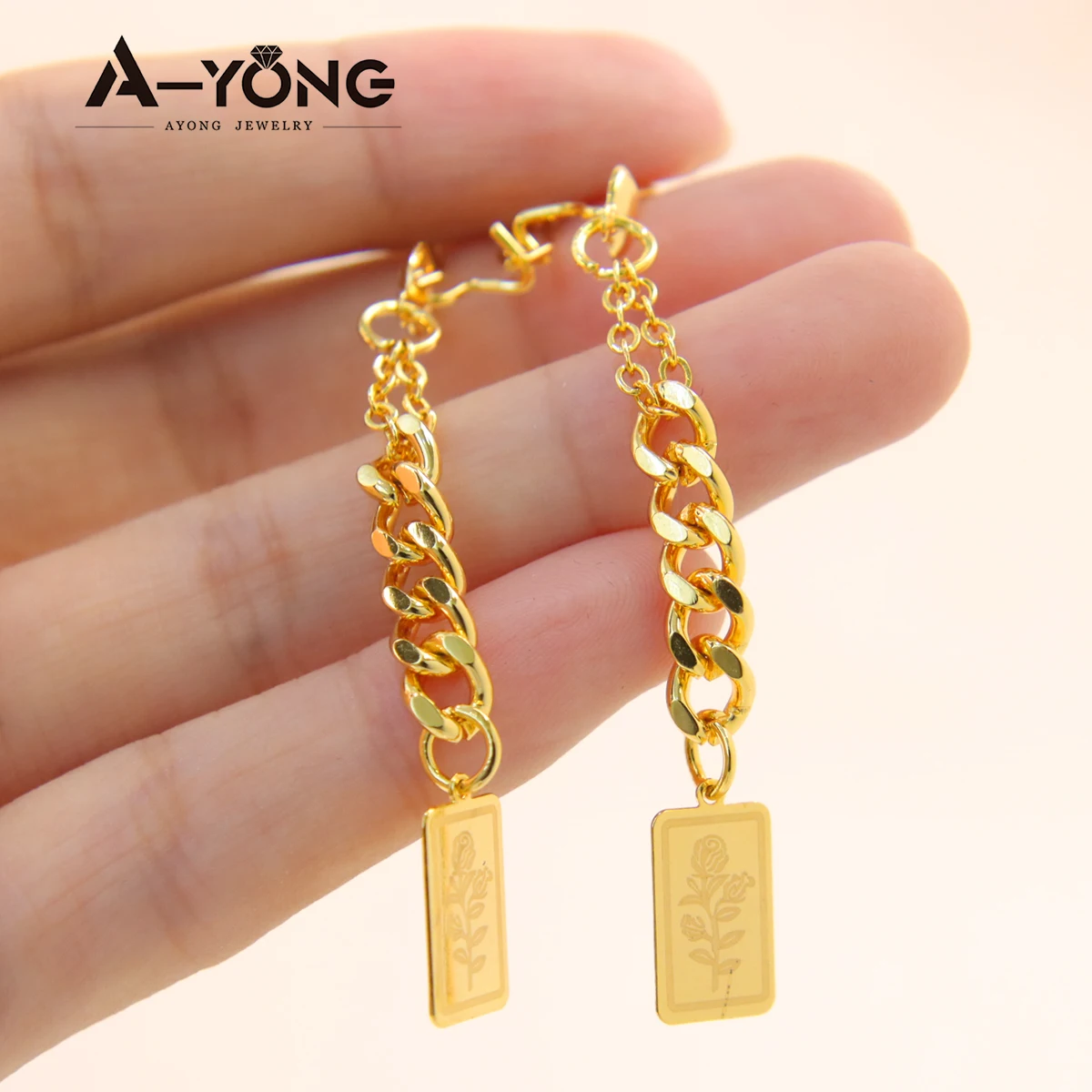 Nigerianisches Brautschmuck-Set 21k Vergoldet Arabische Mode Verlobungs-Halskette Armband Ohrringe Oman Goldschmuck – Detail 4