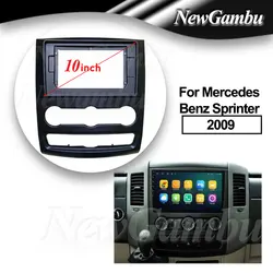 10 inch No 2Din Car DVD Frame Audio Fitting Adaptor Dash Trim Kits Facia Panel For Mercedes Benz Sprinter 2009 Frame No Cable