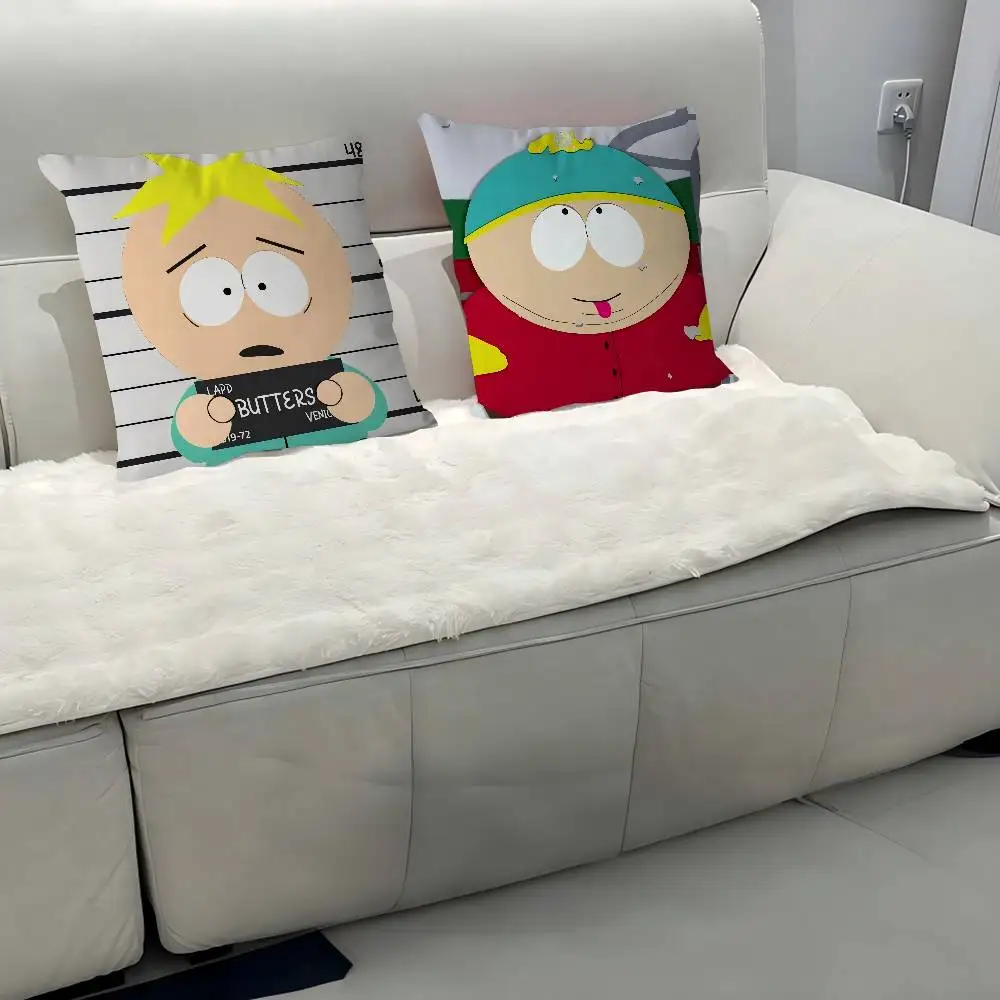 غطاء وسادة بتصميم كرتوني ساوثبارك من خشب القيقب، غطاء وسادة لحصاد الخريف السعيد، غطاء وسادة ديكور للعطلات #2
