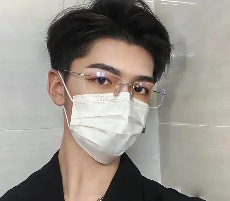 2026 Pure Titanium Ultra-Light Square Rimless Glasses Frame Men Women Fashion Business Rectangle Daily Eyeglasses Eyeware Gafas