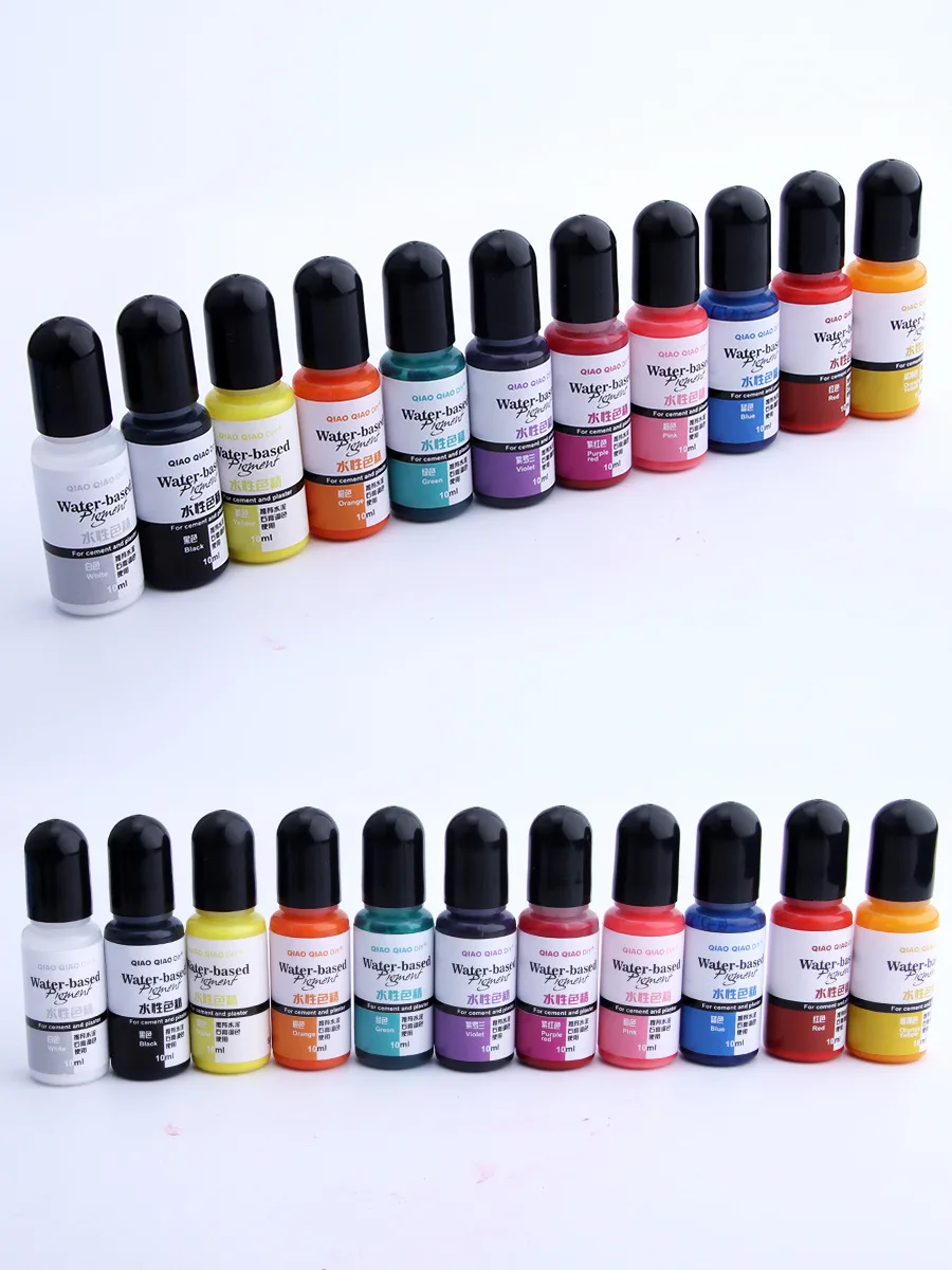 Colorful Water-Based Toner 10ml  Suitable For Color Matching Gypsum And Cement Not Applicable To Epoxy Resin Adhesive