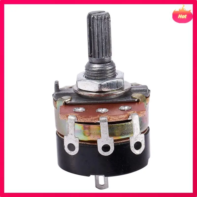 10Pcs 500K Ohm Single Linear Taper Potentiometers With On/Off Switch