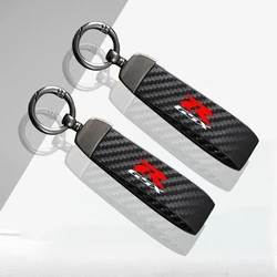 Keychain High-Grade Carbon Fiber Leather Motorcycle Keychain Key Rings for Suzuki GSX-R Accessories