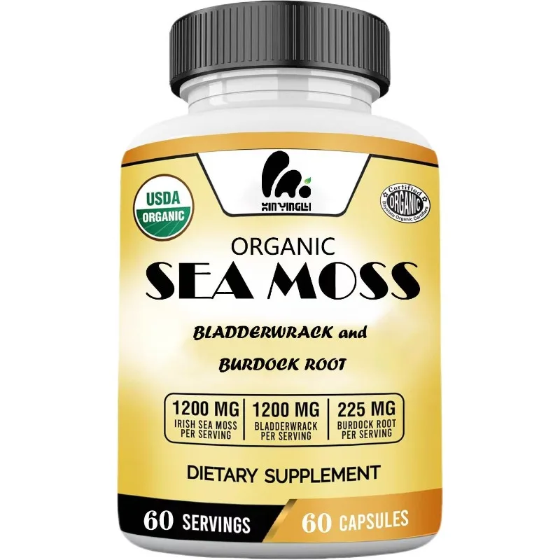 

Seaweed, Swordfish, and Burdock Root Capsules -1200mg Seaweed, 1200mg Swordfish, 225mg Burdock Root 60 capsules per serving