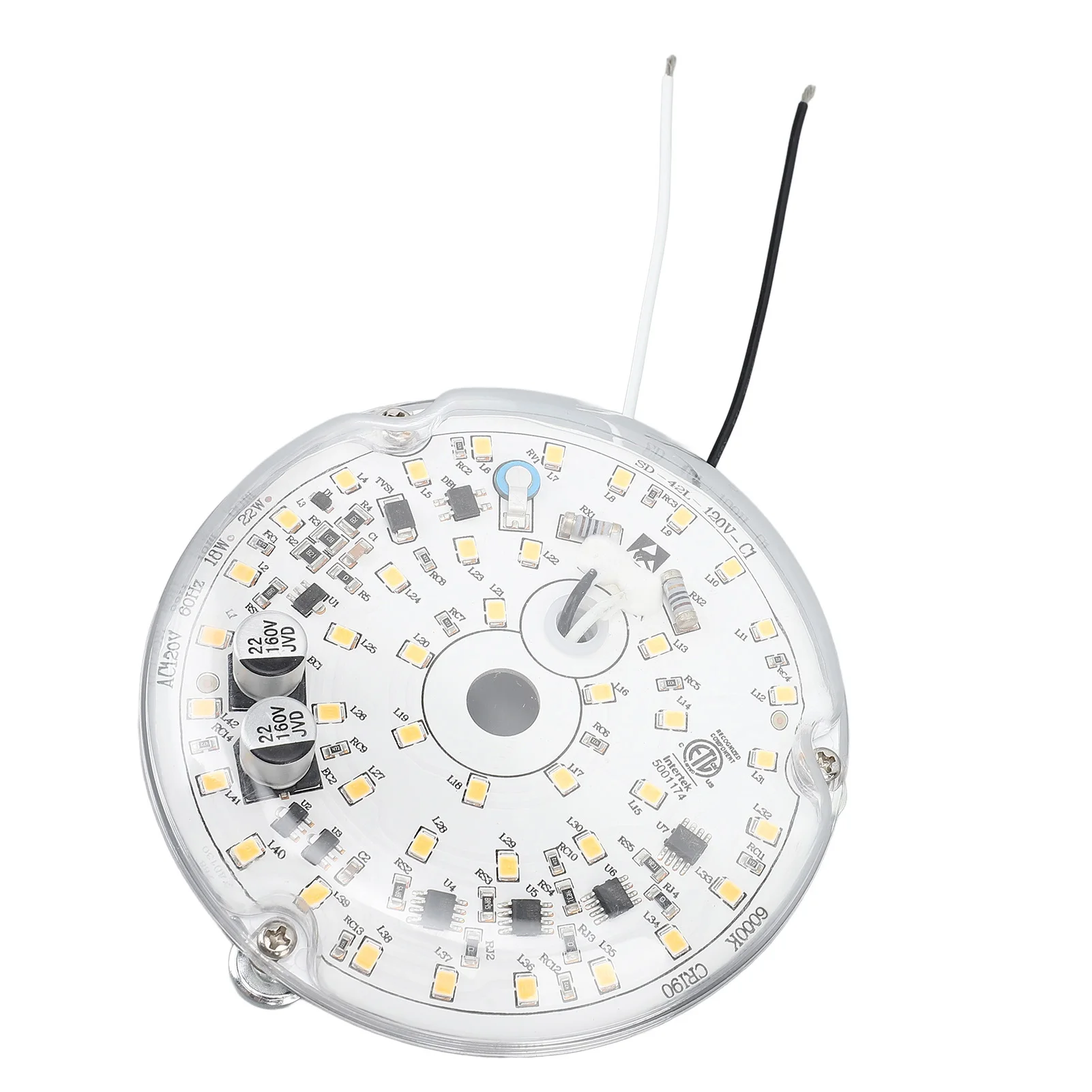 3.93in Ceiling Fan LED Light Magnetic Mount LED Fan Light Kits Ceiling Light Accessories 18W AC120V 2000LM