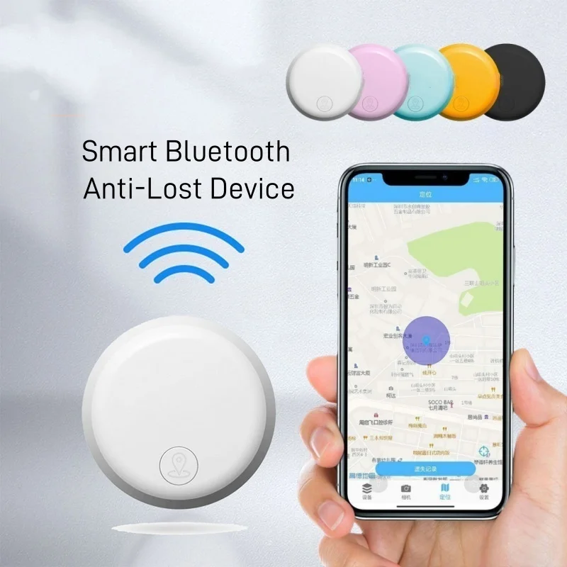 Mini GPS Tracker Smart Anti-Lost Reminder Device for Pets Bag Wallet Bluetooth Portable Finder Air Tag Tracking Locator